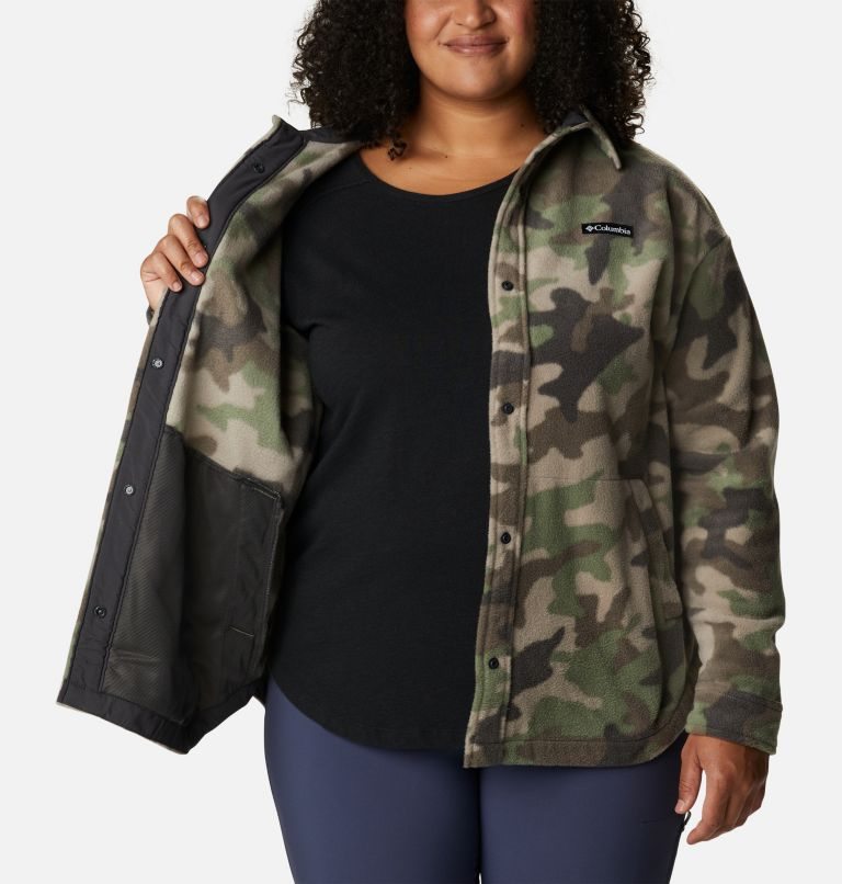 Jacheta Columbia Benton Springs Shirt Dama Camuflaj | Plus Size GY8M1970A